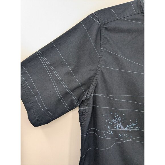 686 Performance Dry Shirt Men Size M Button Up Abstract Print Outdoor Streetwear - Picture 9 of 12